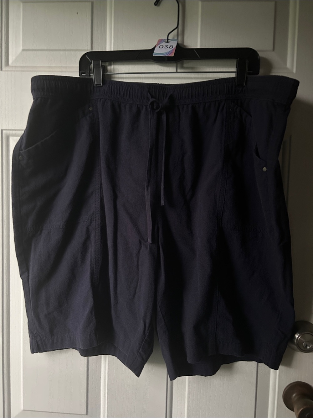 croft & barrow Navy Elastic Drawstring Athletic Shorts
